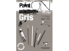Paint'On Mix Media blokovi sivi papir A4