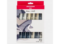 Amsterdam set sive nijanse 12x20 ml