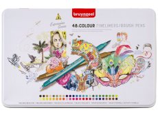 Expression Fineliners Brush Pens set 48