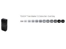 ShinHan Art Touch markeri set 12 sive boje