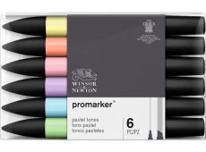 WINSOR & NEWTON PROMARKER SET 6 PASTEL TONES